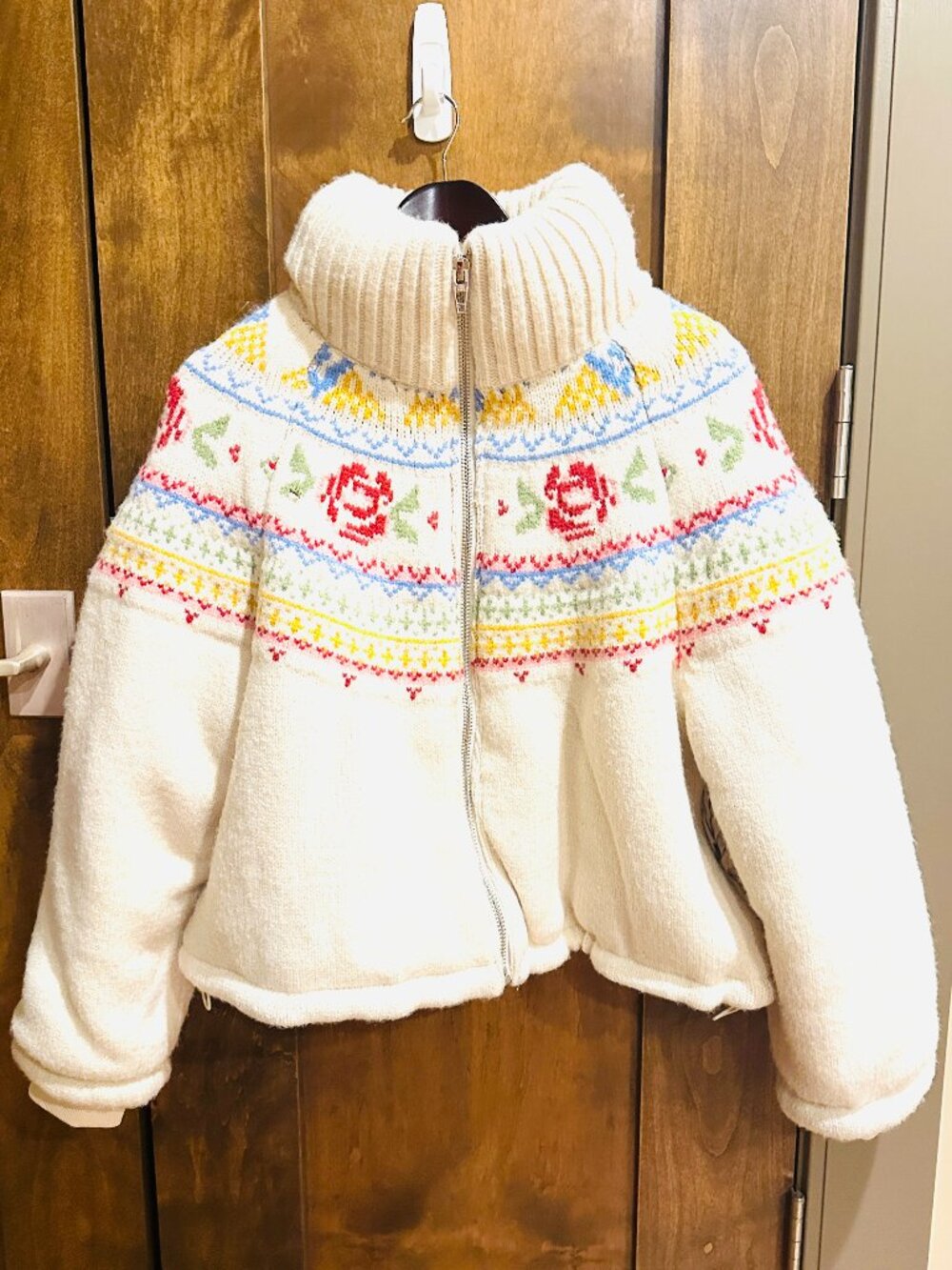 BLANK NYC ASPEN KNIT PUFFER JACKET MEDIUM